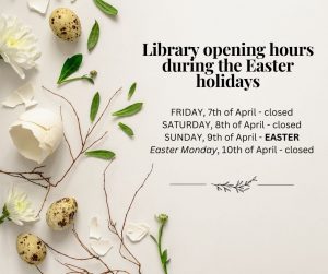 Read more about the article Library opening hours during the Easter holidays