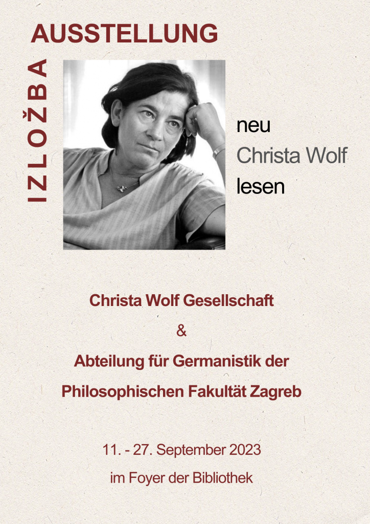 Christa Wolf izložba Knjižnica Filozofskog fakulteta