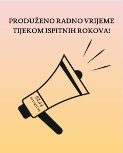 Pročitajte više o članku OBAVIJEST o produženom radnom vremenu Knjižnice tijekom ispitnih rokova
