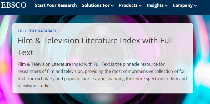 Pročitajte više o članku Dostupnost baze podataka Film&Television Literature Index
